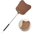 thumbnail image 1 of Leather Fly Swatter, Telescopic Fly Swatters Heavy Duty, Flexible Manual Flyswatters Set, Extendable Swatter with Stainless Steel Handle for Indoor Outdoor, 1 of 14