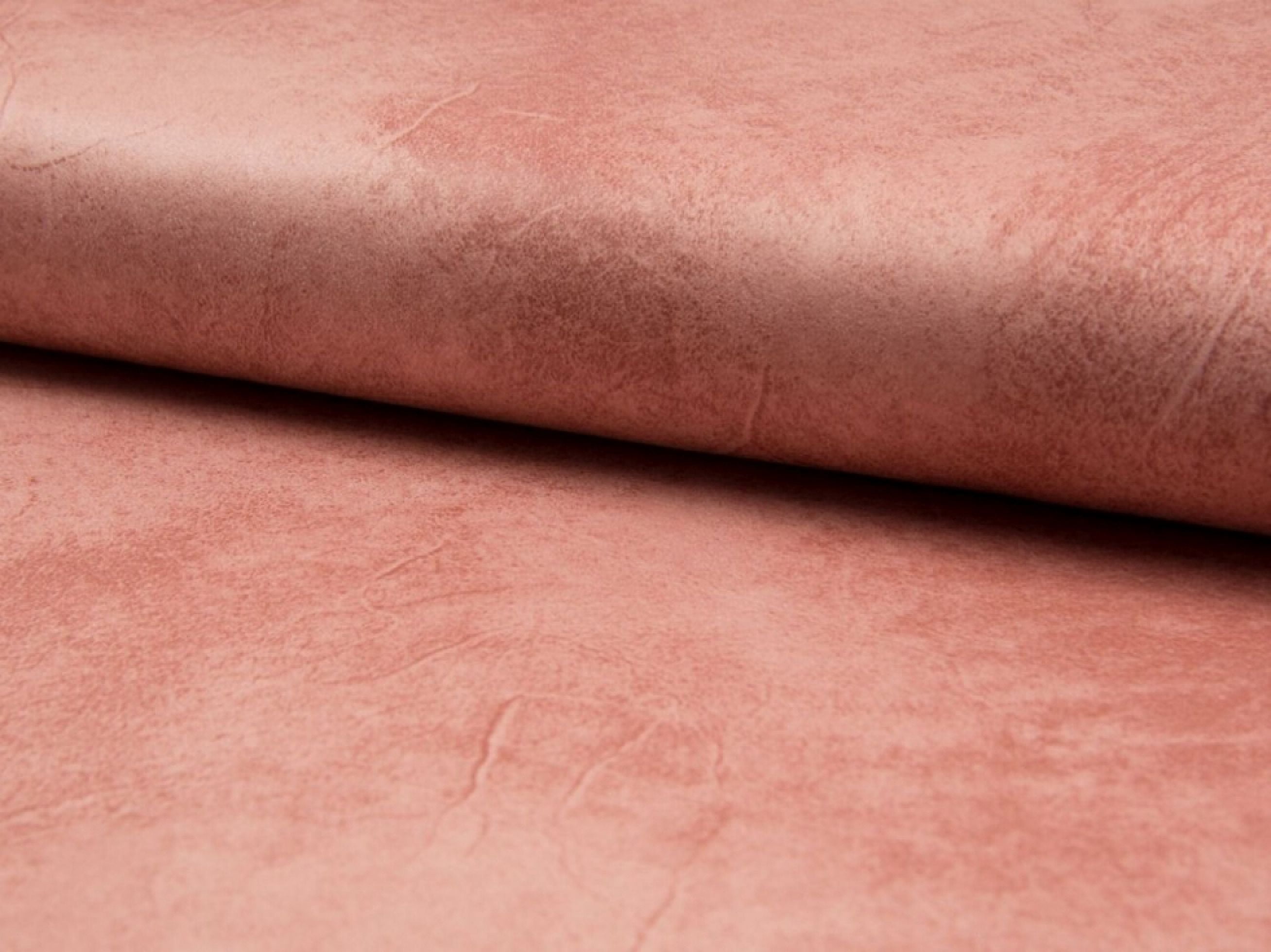 Leather Foil Faux Suede Dress Fabric Dusty Rose - per yard
