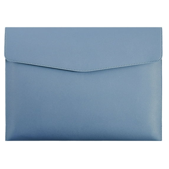 Leather Folder Water Resistant Document Organiser Carrying Case With Button Closure For School Office Travel