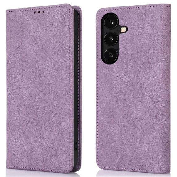 Leather Folio Wallet Case for Samsung Galaxy S24 - Purple