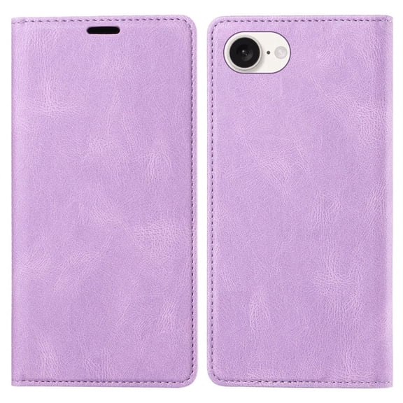 Leather Folio Wallet Case for iPhone 16e - Purple