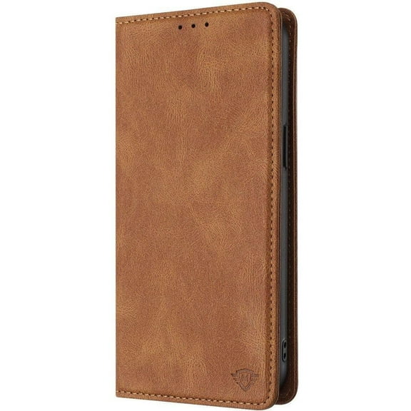 Leather Folio Wallet Case for iPhone 17 Pro Max - Brown