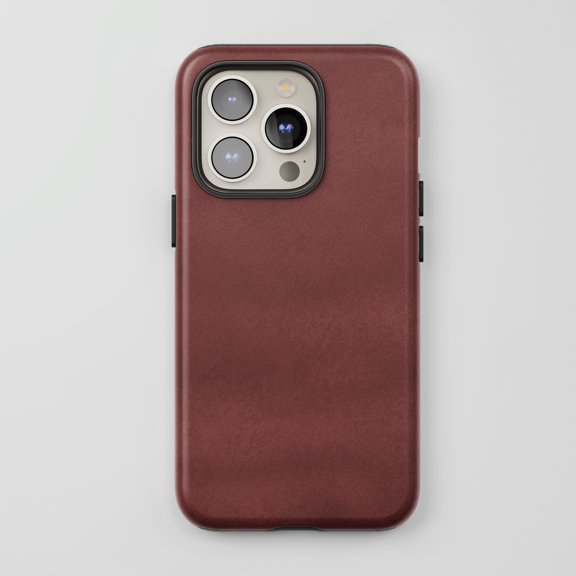 Leather For All iPhone Series Protective Phone Case Classic Burgundy