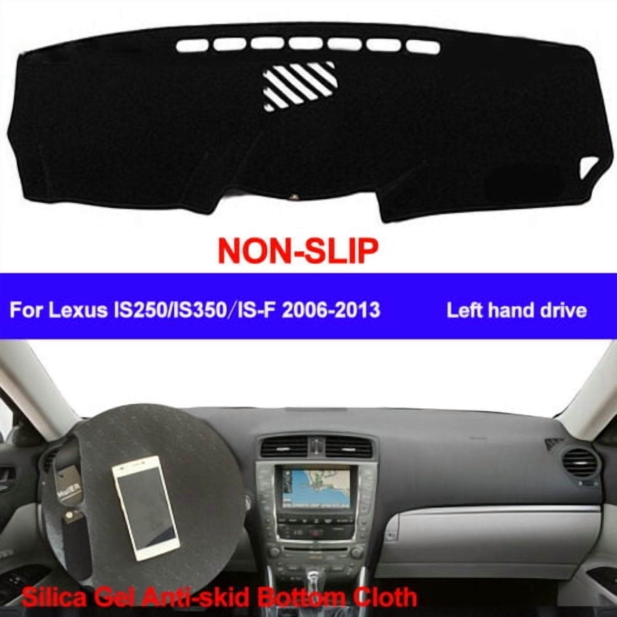 Leather For Lexus IS250 IS350 IS F 2006- 2012 2013 Dash Mat Dashboard Cover Pad
