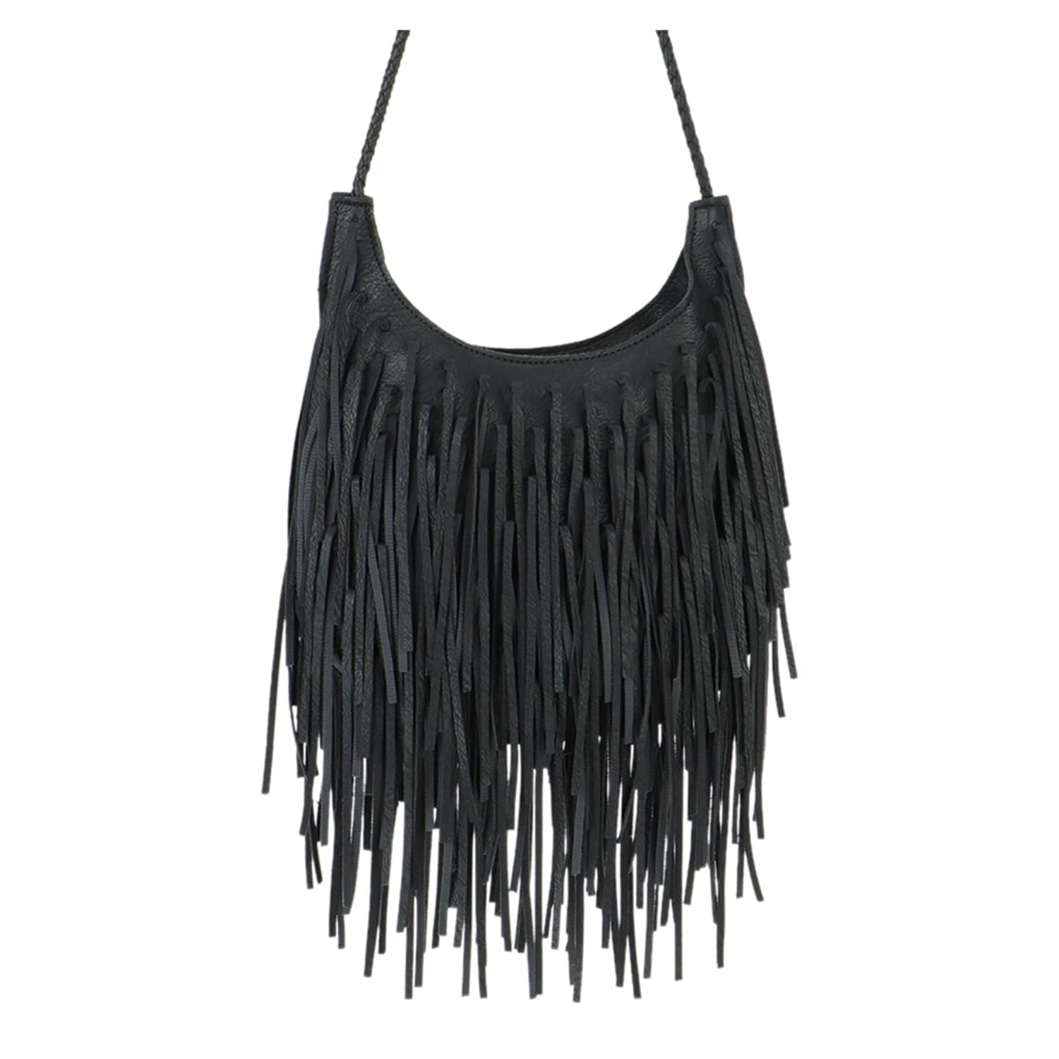 Leather Fringe Bag for Women Boho Crossbody Purse Suede Western Fringe Purse Vintage Hobo Handbags