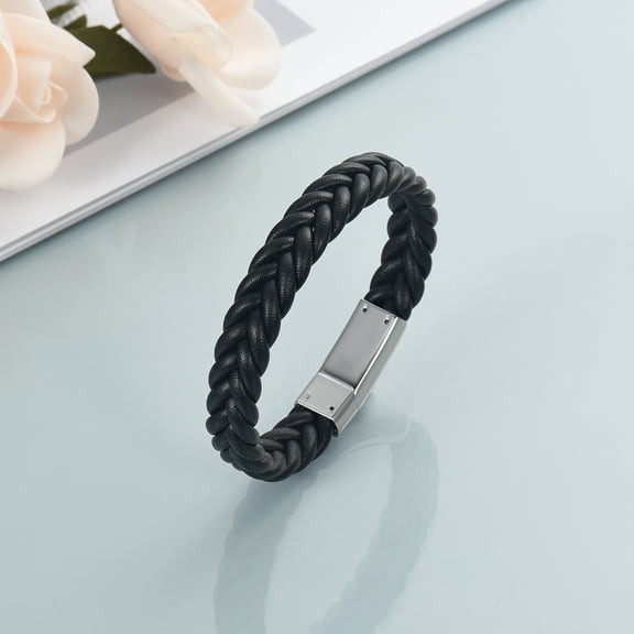 Leather Funeral Urns Bracelet for Cremation Ashes Holder Memorial Bracelet Jewelry