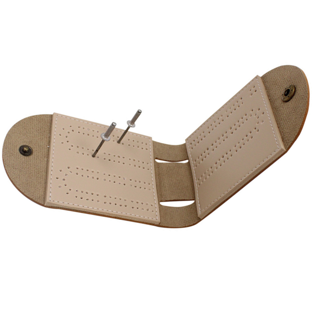 Leather Game Bag Desktop Score Board Travel Supplies Portable Scoring Cribbage Pegs