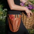 thumbnail image 1 of Leather Gardening Belt, Leather Tool Belt Holster With Detachable Pouch, Garden Tool Apron With Multiple Pockets, Adjustable Waist Belt, Pu Leather Tool Organizer B, 1 of 6