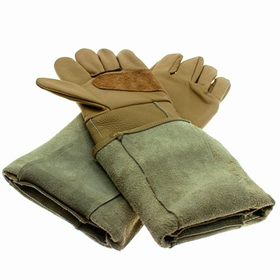 Leather Gardening Gloves For Women And Men | Thorn And Cut Proof Garden Work Gloves With Long Heavy Duty Gauntlet Anti Bite Gloves