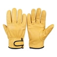 thumbnail image 1 of Leather Gardening Gloves, Leather Work Gloves for Men Women, Durable Utility Men Women Garden Yard Working Glove, for Landscaping, Mechanic, Construction, Driving, Farming, Ranching,Z9-Yellow, 1 of 6