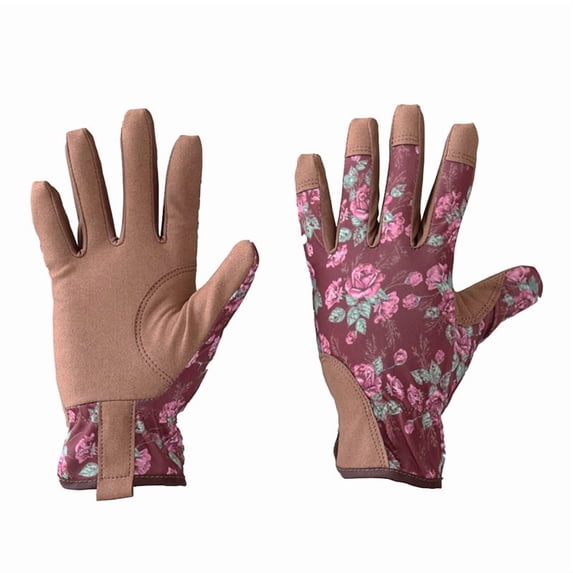Leather Gardening Gloves for Women Pink Ladies Gloves for Gardening,Pruning,Lawning and Machanic