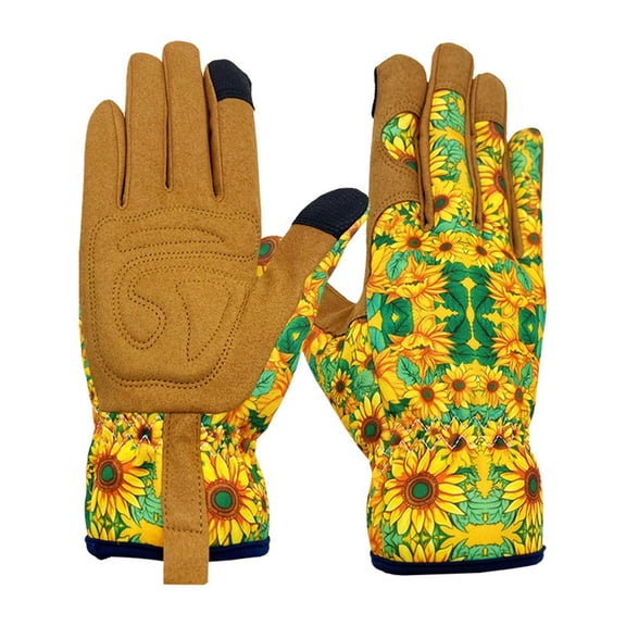 Leather Gardening Gloves for Women - Working Gloves for Weeding, Digging, Planting, Raking and PruningXL