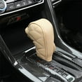 thumbnail image 1 of Leather Gear Shifter Knob Cover, Universal Gear Shift Protector Sleeve, Scratch Resistant Interior Trim Guard, Adjustable Hook Loop Closure Easy Installation for Cars SUVs Trucks Daily Drivers, 1 of 9