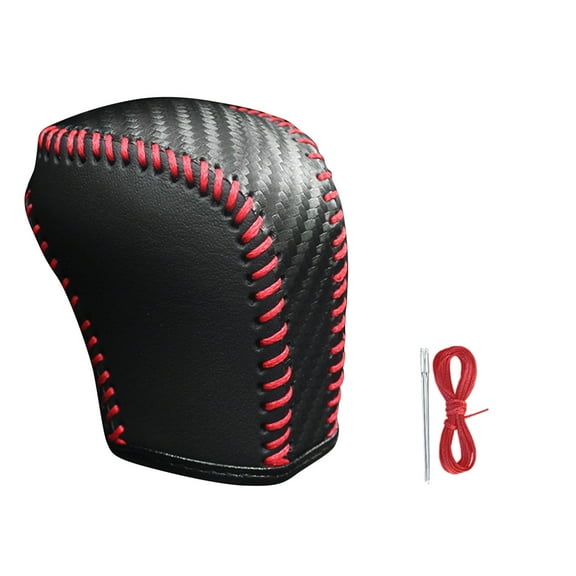 Leather Gear Shifts Knob Covers Auto Shifters Knob Case Easy Install Shifts Knob Wrap Interior Decoration for Vehicle