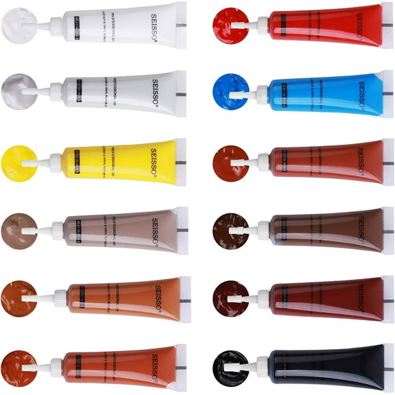 Leather Gels Restoring Touch up Kit, 12 Colors, 12 Count