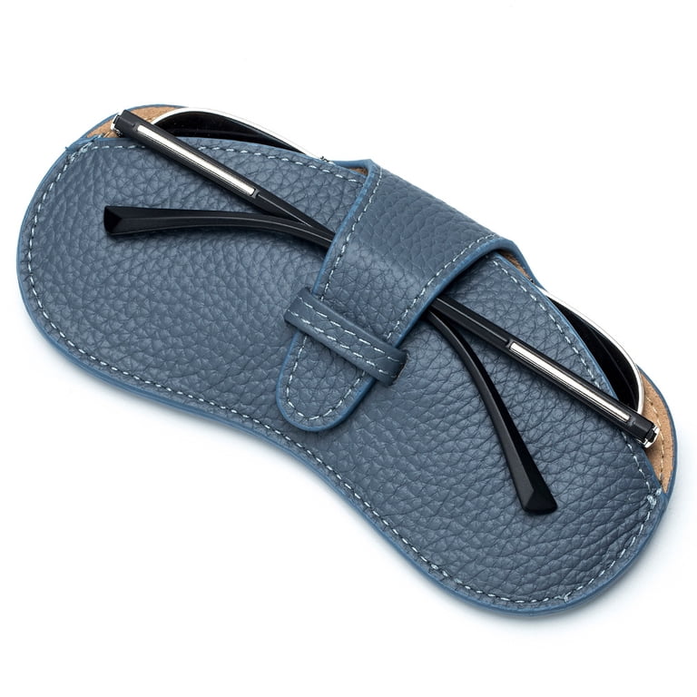 Leather Glasses Case Holder Portable Slim Sunglasses Pouch  display picture 1