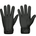 Leather Gloves for Men, Warm Wool Lined PU Leather Winter Gloves Touchscreen Texting,Driving