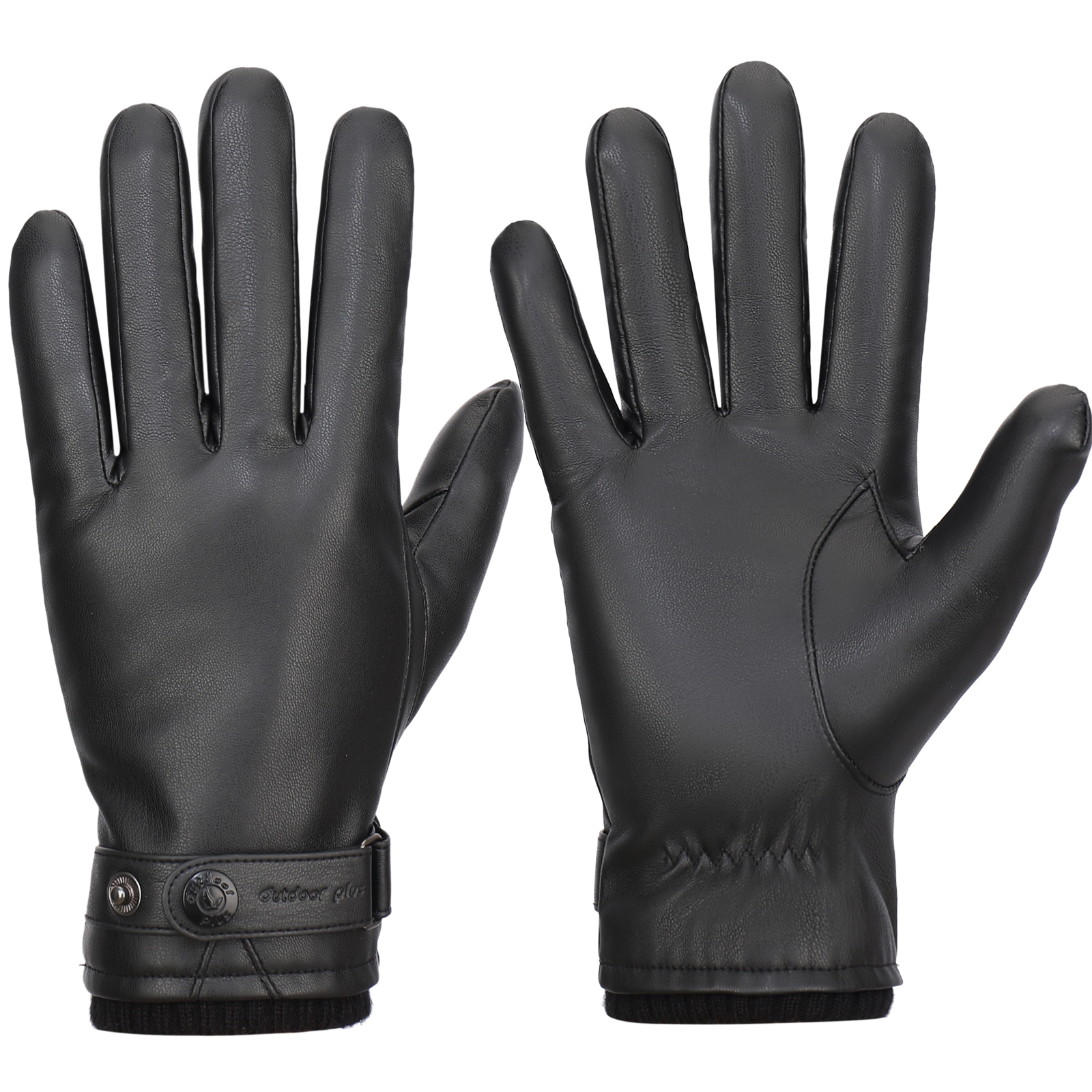 Alpine Swiss Mens Touch Screen Gloves Leather Thermal Lined Phone