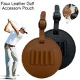 thumbnail image 1 of Leather Golf Tee Holder for Bag Belt, Hook to Golf Bag Belt Clip for Golf Bag, Luxury Leather Gift for Golfer Men Women, 1 of 8
