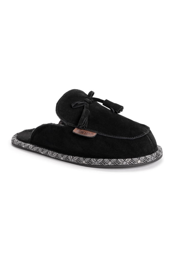 Leather Goods by MUK LUKS Women's Cosette Mule Slippers 9 - Ebony