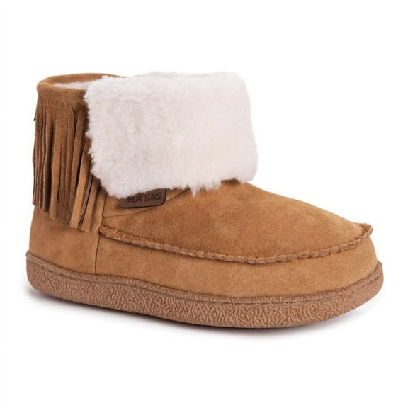 Leather Goods by MUK LUKS Women's Veroni Bootie Slippers 10 - Camel