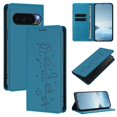 thumbnail image 1 of Leather For Google Pixel 10 Pro XL / Pixel 9 Pro XL, RFID Blocking Protection, Playful Cats Embossed Flip Wallet Leather Case With Card Holder Magnetic Closure  Phone Cases Cover,Blue, 1 of 7