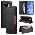 thumbnail image 1 of Leather For Google Pixel 10a 6.3-inch Case , RFID Blocking,Flip Color blocking Wallet Leather Case With Cash Holder Magnetic Closure Shockproof Kickstand Protective Phone Cases Cover,Black, 1 of 10