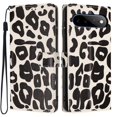 thumbnail image 1 of Leather For Google Pixel 11 Pro XL 6.8-inch Leopard Print Wallet Case, With Card Holder,Wristband,Magnetic Clasp Kickstand Folio Cover,Black,For Pixel 11 Pro XL, 1 of 6