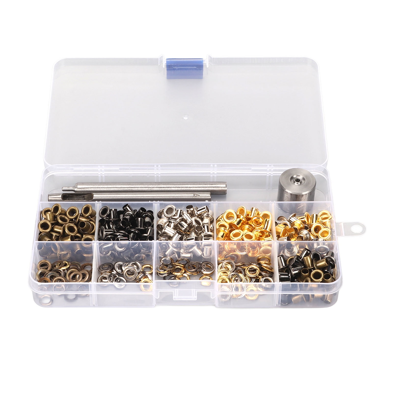 Leather Grommets Kit, Widely use 4mm Easy To Install Grommet eye let Kit  For Decorating