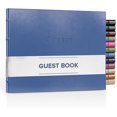thumbnail image 1 of Leather Guest Book Journal by Gallery Leather, 7" x 9", 192 Gold Gilded Ruled Horizontal Pages, Hard Cover, Ribbon Bookmarker, Acadia Hydrangea, 1 of 6