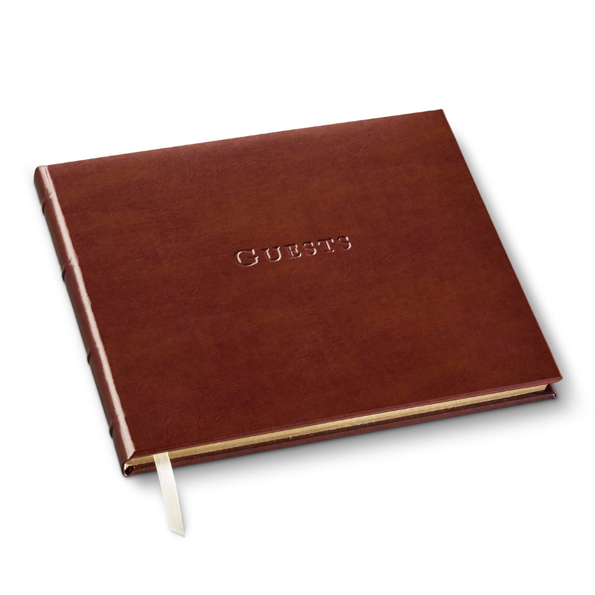 Leather Guest Book Journal by Gallery Leather, 7 x 9, 192 Gold