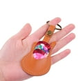 thumbnail image 1 of Leather Guitar Picks Holder Case Bag Guitar Shape with Key Ring 5pcs Celluloid Guitar Picks String Instrument Accessories, 1 of 7