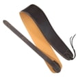 thumbnail image 1 of Leather Guitar Strap Acoustic Electric Guitar Bass Black Synthetic Wide Padded, 1 of 7