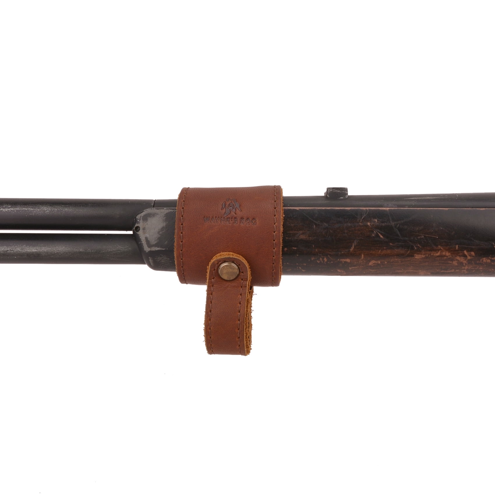 Leather Gun Sling Barrel Mount Gun Holster for Not Drilling Wood of Your Gun
