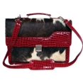 thumbnail image 1 of Leather Hair On Leather Shoulder Bag for Ladies Handmade Vintage Cowhide Handbag for women luxury Colourful Cowhide Purse KBF-130711, 1 of 4