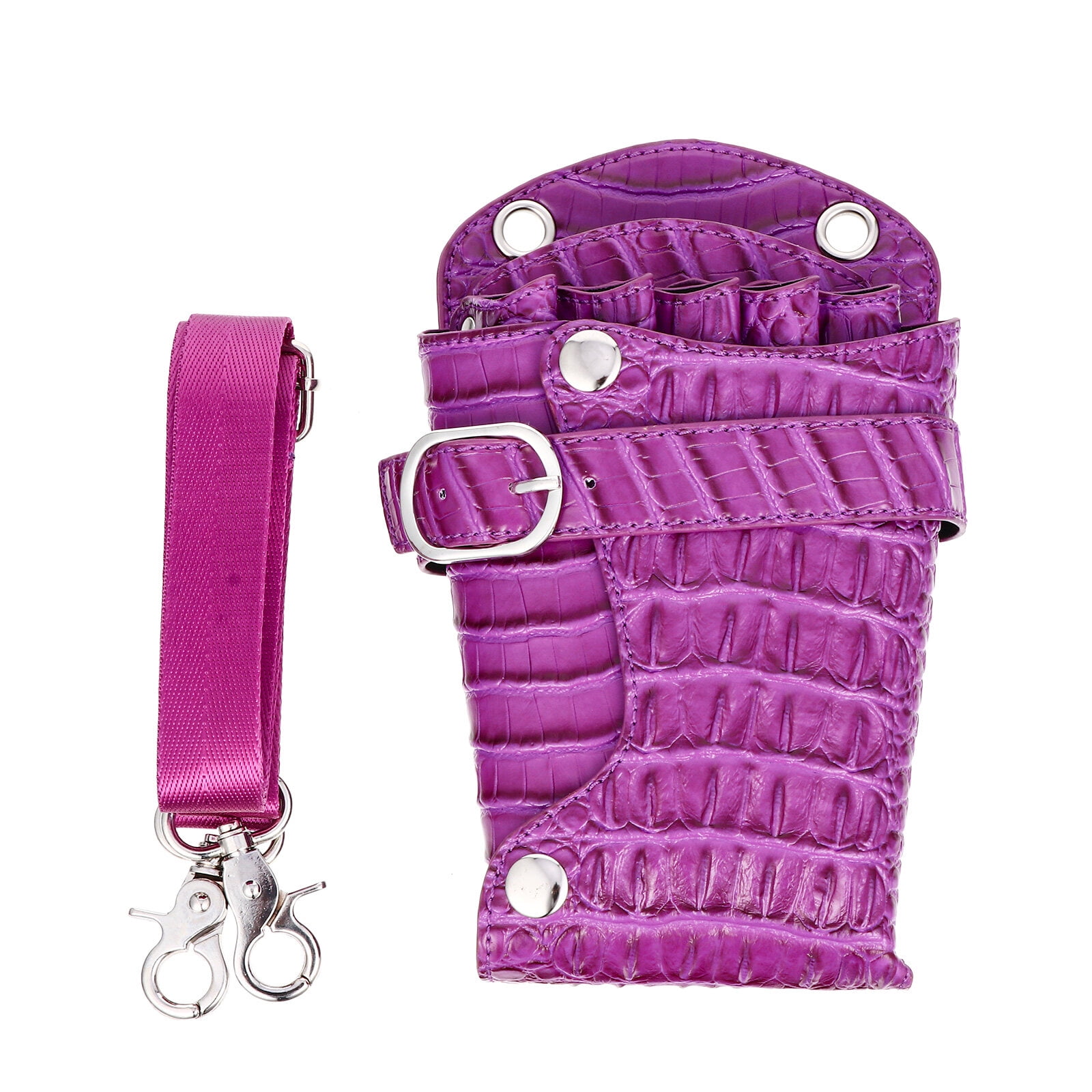 Leather Hair Scissor Bag Clips Bag Hairdressing Barber Scissor Pouch