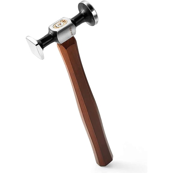 Leather Hammer Double Head Cobblers Mirror Polishing Carbon Steel Mallet for Professional Craft Tool