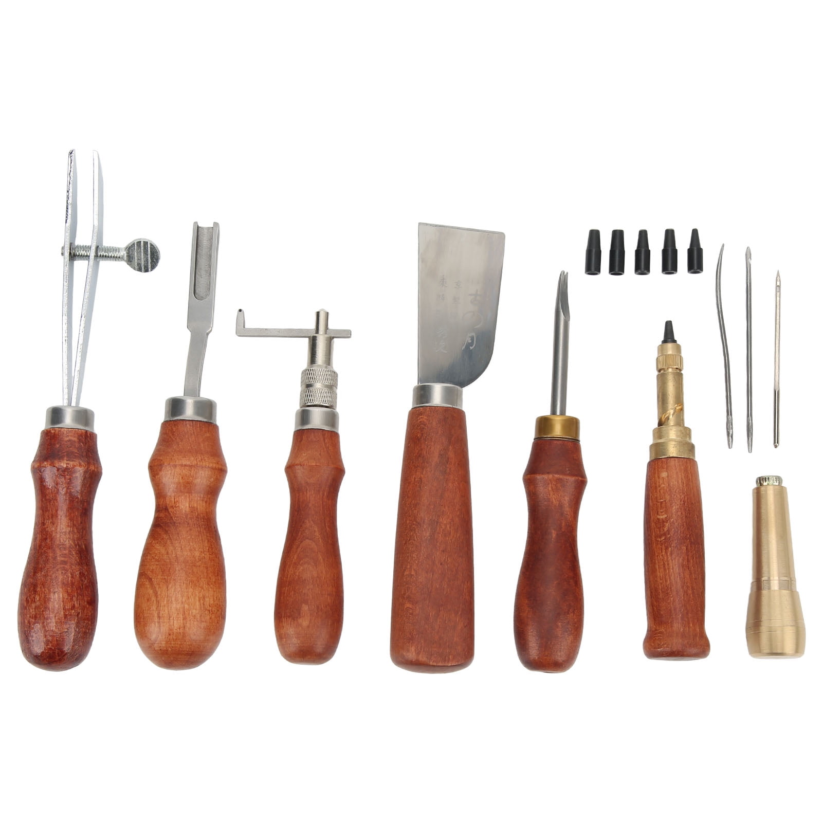 Leather Hand Tool Kit DIY Making Curved Handle Carbon Steel Logs Incisive Edges Crafting