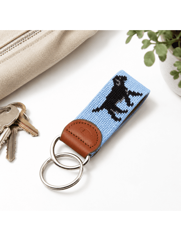 Leather Hand-stitchedpoint Key Fob Or Chain