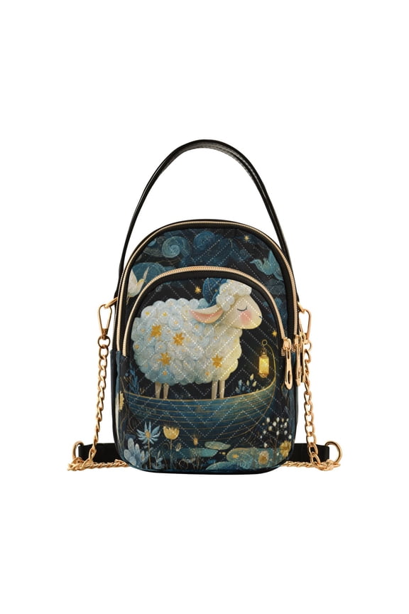 Leather Handbag Crossbody Bag A Cute Sheep