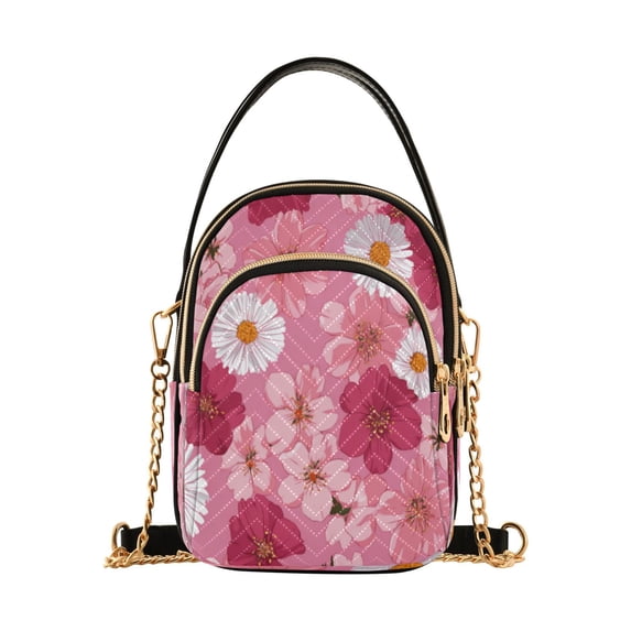 Leather Handbag Crossbody Bag Blooming Cherry Blossoms