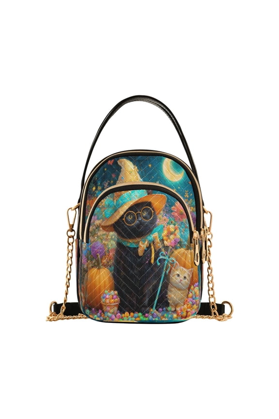 Leather Handbag Crossbody Bag Candy and The Two Kitties