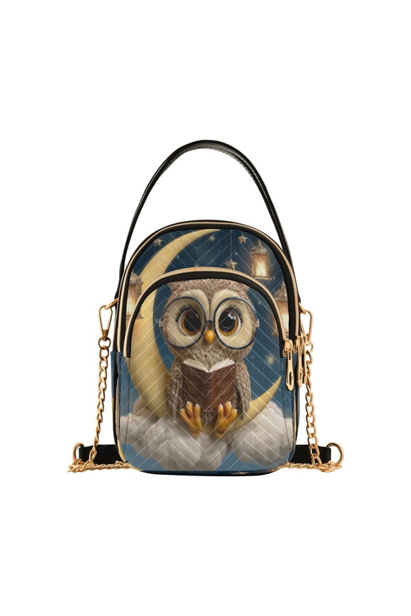 Leather Handbag Crossbody Bag Cute Owl