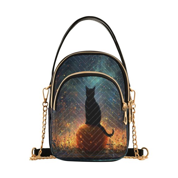 Leather Handbag Crossbody Bag Mysterious Ruins
