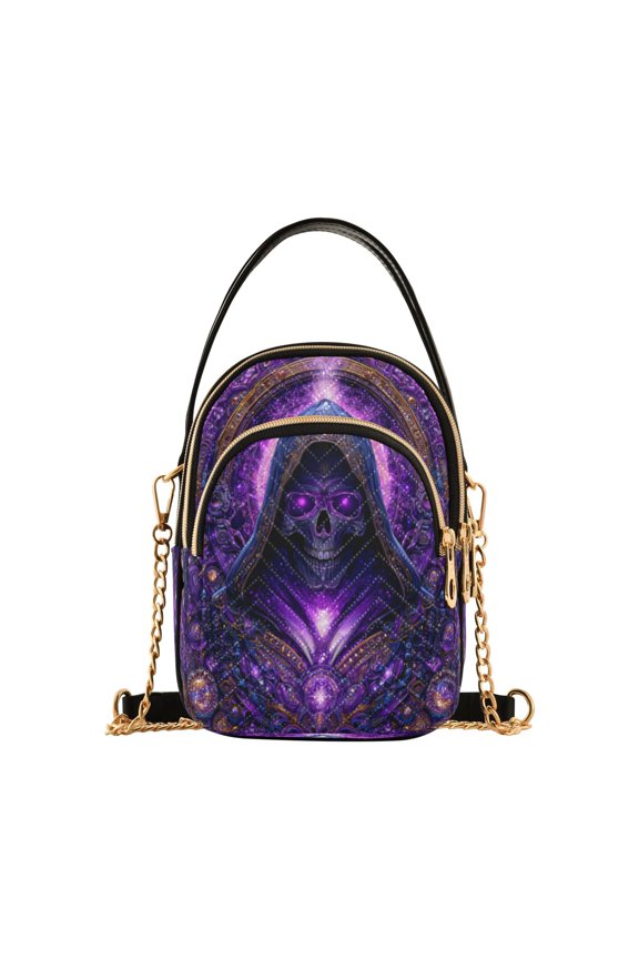 Leather Handbag Crossbody Bag Shinigami Magic Card