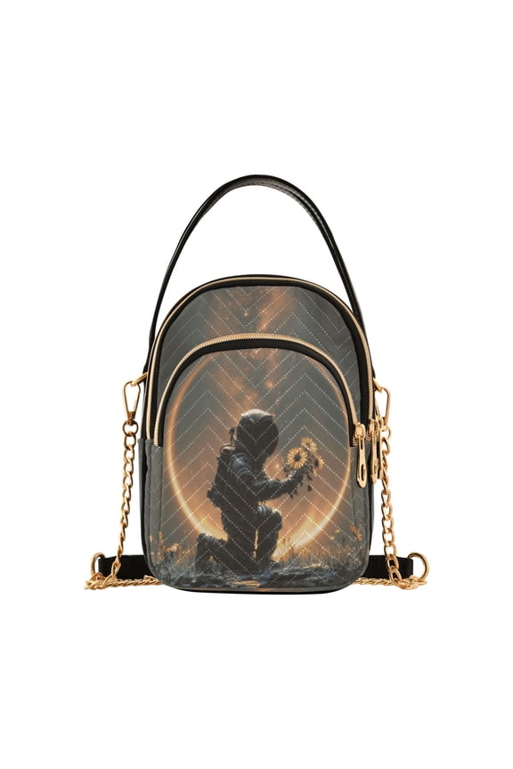 Leather Handbag Crossbody Bag The Last Sunflower