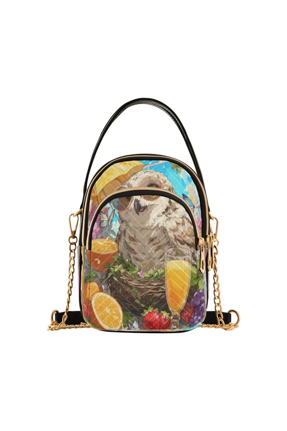 Leather Handbag Crossbody Bag Vacation Owl