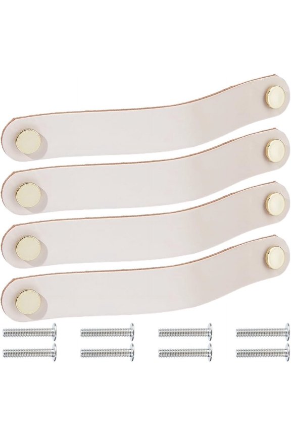 Leather Handle Jewelry Box Accessories with Screws WhiteSmoke 202x25x8.5mm