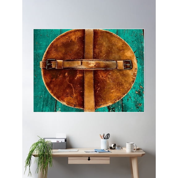 Leather Hat Box Poster Wall Art, Modern Wall Decor For Living Room Bedroom, 8x12 UNFRAMED