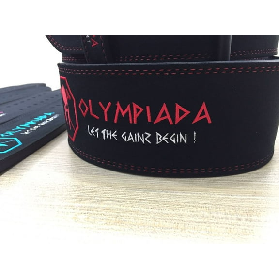 Leather Heavy-Duty Double Prong Powerlifting Belt (STRONGEST EVER MADE)